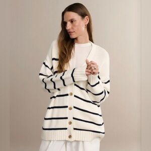 Jenni Kayne Chloe Cardigan Navy Stripe